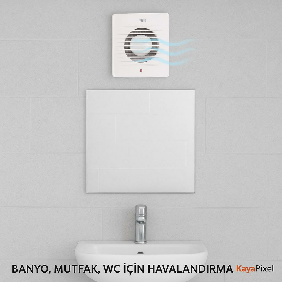 Horoz 15 cm (150’lik) Aspiratör | Banyo, Mutfak, WC Fanı | Duvar Tipi Sessiz Havalandırma Cihazı | Yüksek Debili Hava Tahliyesi