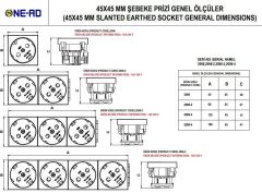 Ne-Ad 45x45 mm Ups Kanal Priz Çekirdeği 2009