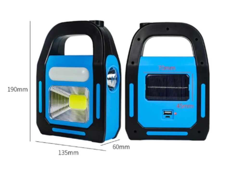 HAZAR SOLAR CATA TAŞINABİLİR GÜNEŞ ENERJİLİ LED ÇALIŞMA USB ŞARJ KAMP LED EL FENERİ IŞILDAK