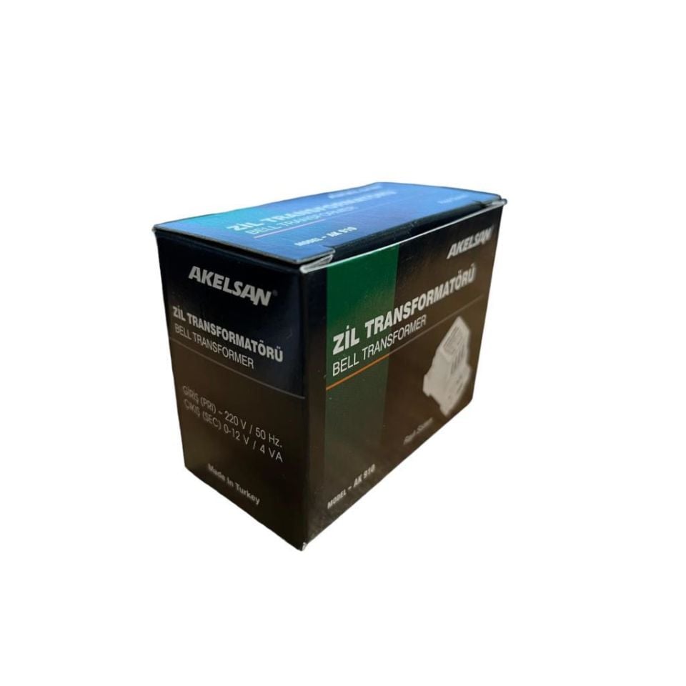 Akelsan Zil Trafosu 4-8-12V /4VA AK-910 Kapı Zili Trafosu,Transformator,Güç Kaynağı