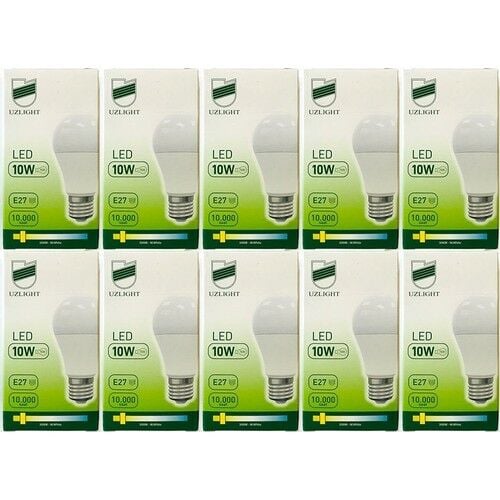 Uzlight 10W (75W) Gün Işığı LED Ampul 10'lu Paket