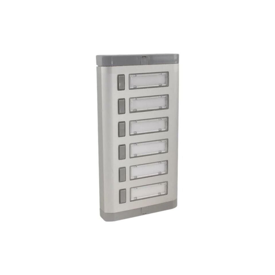 Aluminyum 6'lı Zil Butonu Işıksız Hp'siz Yenişark