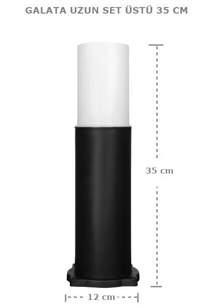 Zita Galata 35cm Yer Aydınlatma Bahçe Yol Duvar Lambası E27 Duylu