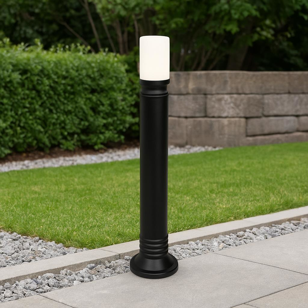 Zita Galata Serisi Bahçe Aydınlatma Lambası 80 cm | E27 Duy | IP54 Su Geçirmez | Siyah | Kırılmaz Gövde | Yerli Üretim 273-80