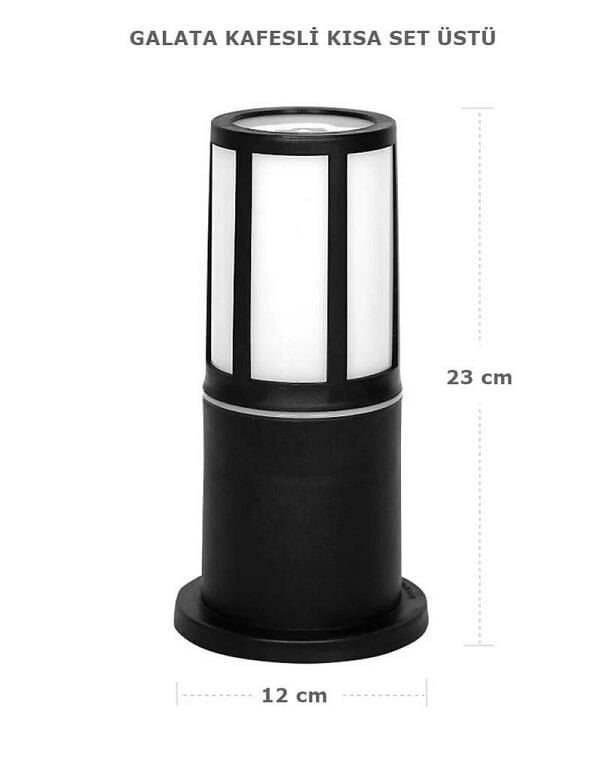 Zita Galata Kafesli 23cm E-27 Duylu Bahçe Duvar Yol Aydınlatma Lambaları Code/270K