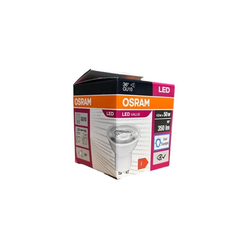 Osram Led Value 4,5W Beyaz Işık Gu10 Duy 350lm 10 lu Paket