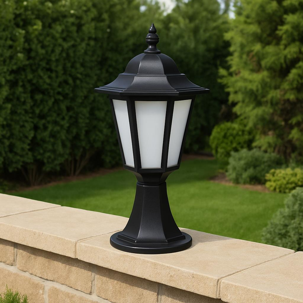 Zita Klas Serisi 42 cm Set Üstü Bahçe Aydınlatma Armatürü | E27 Duy, Dış Mekan Uyumlu, IP54 Koruma | Yol ve Bahçe Aplik Lambası