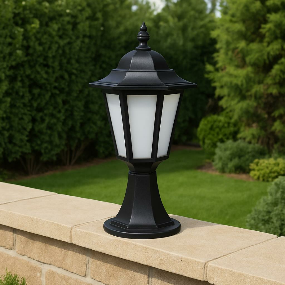 Zita Klas Serisi 42 cm Set Üstü Bahçe Aydınlatma Armatürü | E27 Duy, Dış Mekan Uyumlu, IP54 Koruma | Yol ve Bahçe Aplik Lambası