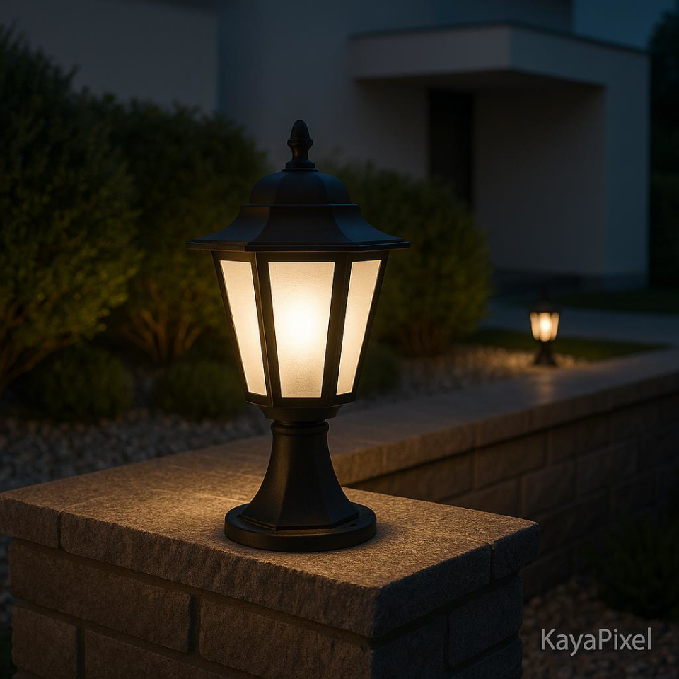 Zita Klas Serisi 42 cm Set Üstü Bahçe Aydınlatma Armatürü | E27 Duy, Dış Mekan Uyumlu, IP54 Koruma | Yol ve Bahçe Aplik Lambası