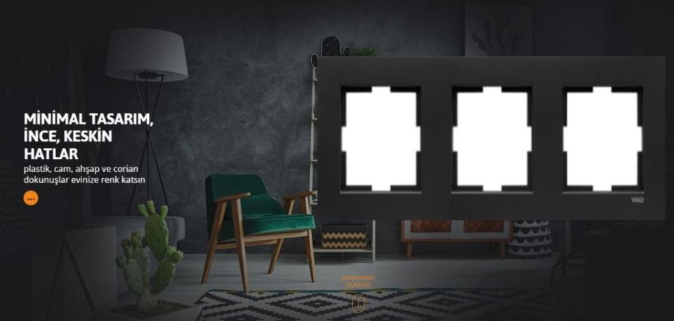 Viko Novella Siyah Üçlü Çerçeve - 92190653