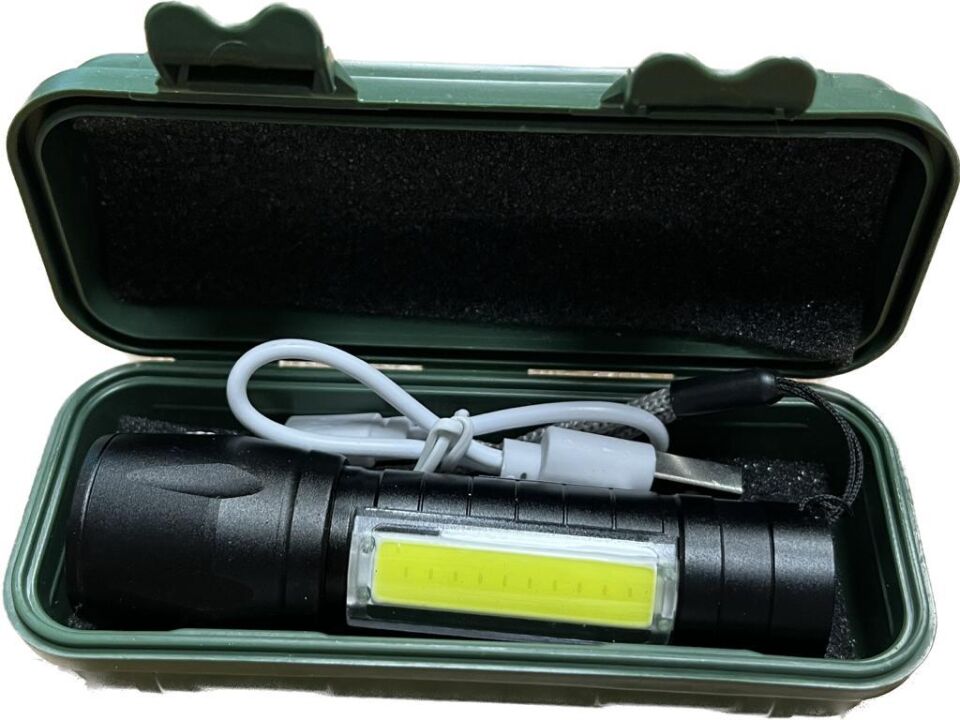 Cata Mini Boy Police El Feneri USB Şarjlı Taktikal Fener 3 Fonksiyon Cata CT-8024