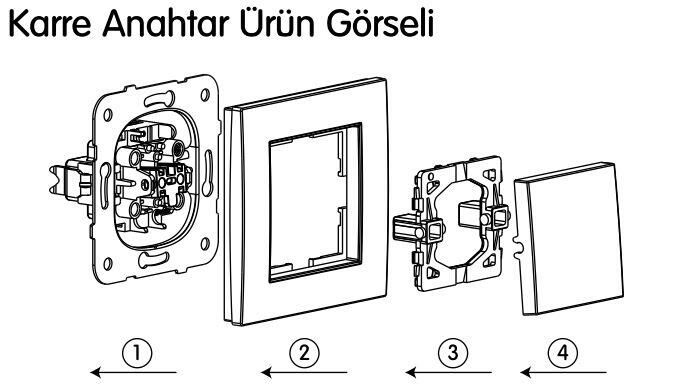 Viko Karre Beyaz Anahtar Çerçeve Dahil