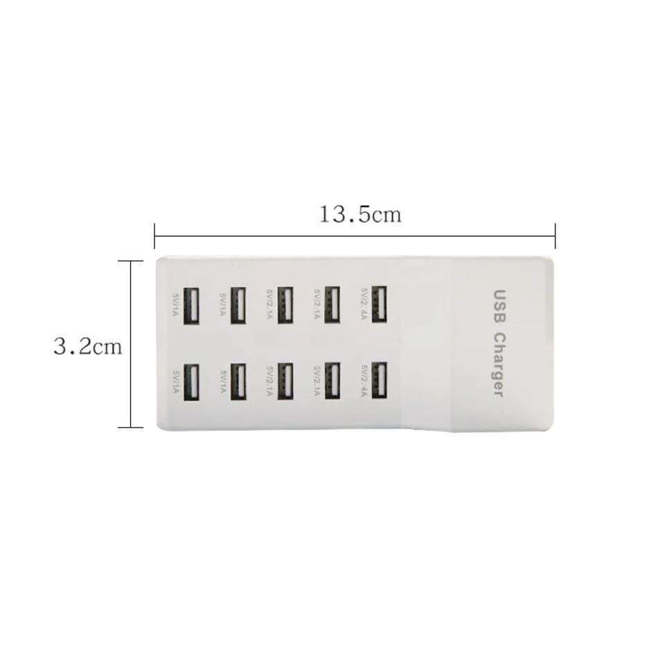 Cata CT-2554 USB Şarj Cihazı 10'lu 10xUSB Çoklu Şarj Aleti 5 Watt DC 5 V
