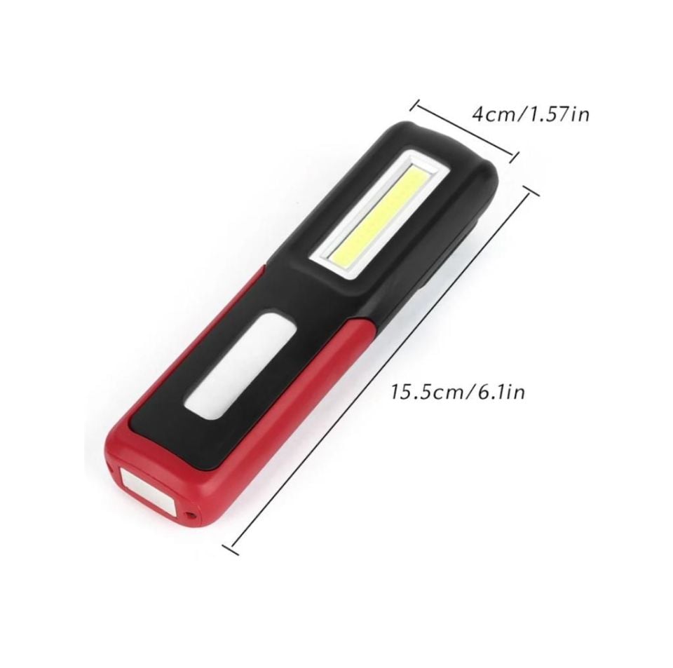 Şarjlı Led El Lambası Mıknatıslı Tamirci Feneri 3 Watt Kancalı 3 Fonksiyonlu Oto Tamirci Kamp Outdoor 240 Lümen USB Kablo ve Adaptör Dahil