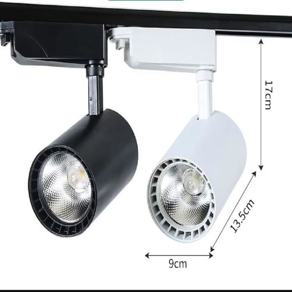 30 Watt Ledli Ray Spot Ekonomik Ray Spot Beyaz/Siyah