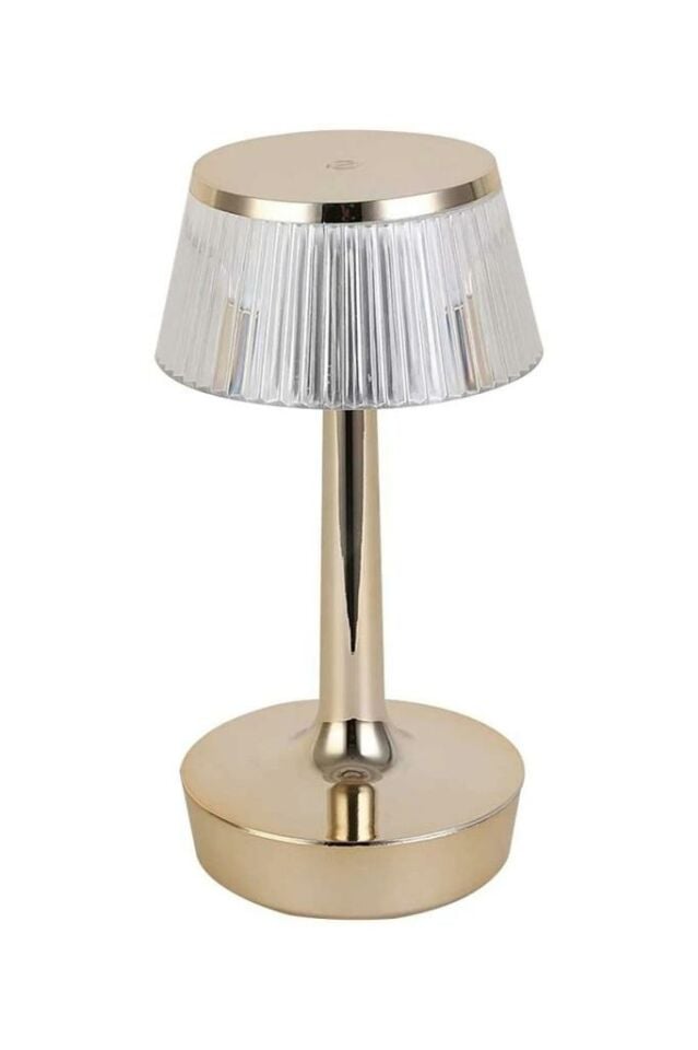 Şarjlı Masa Lambası Dimmerli Dekoratif Abajur Cata Rio Dokunmatik Cafe Lambası 3 Renk Işık Modu