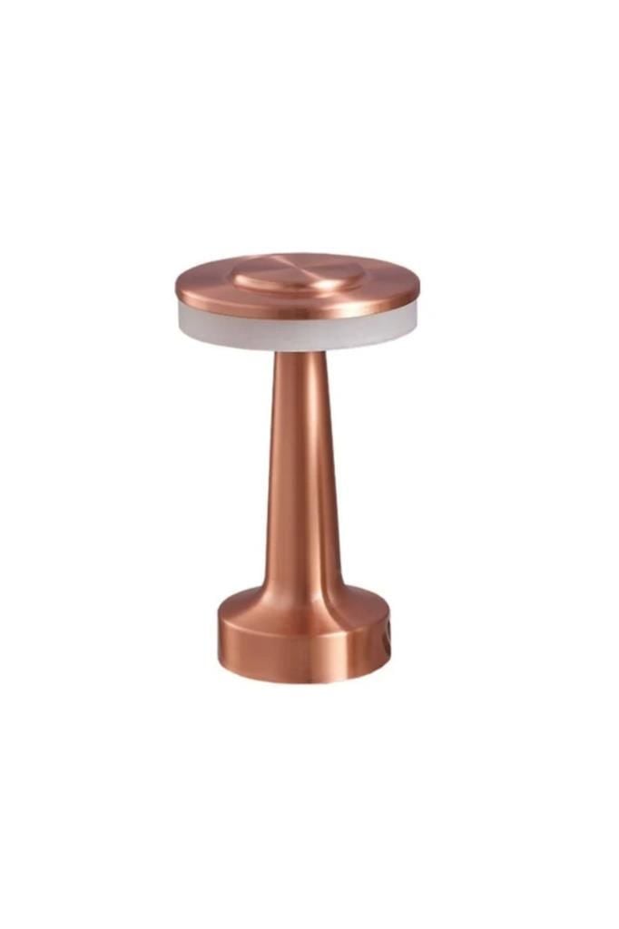 Cata CT-8435 Oslo USB Şarjlı 3 Renk Dokunmatik Masa Lambası – Bronz Metal Gövde