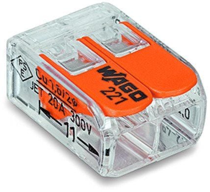 Wago 2x4 Çok Amaçlı Buat Klemensi 100 Adet 221-412