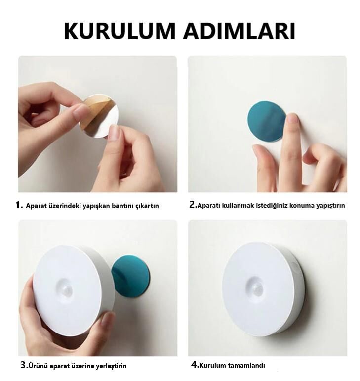 Cata Hareket sensörlü gece lambası, duvar lambası, dolap lambası, USB şarj edilebilir LED ışık, akıllı sensör ışığı, pil ile çalışan ışık, dolap, yatak odası, dolap, koridor vb. için (Gün Işığı 4000k, 6 adet)