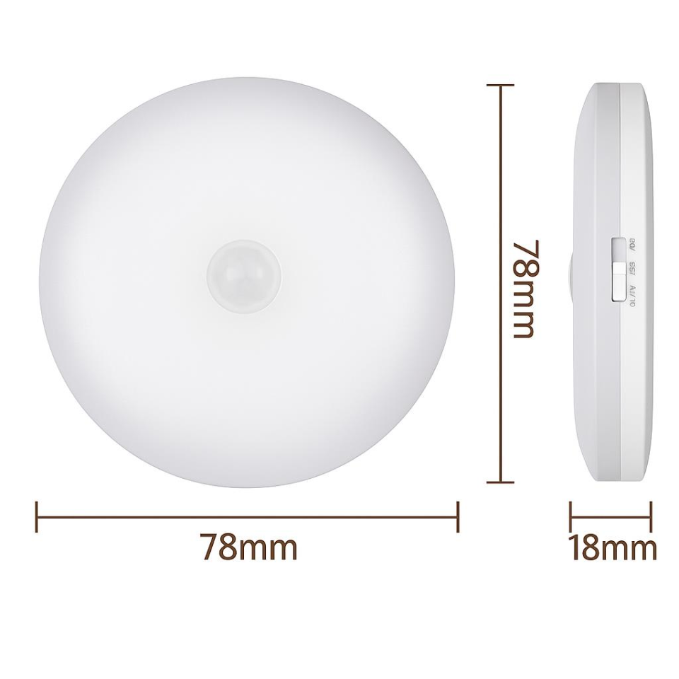 CATA CT-5180 6'lı Set USB Şarjlı Sensörlü LED Gece Lambası 4000K Gün Işığı – Kabin, Dolap ve Koridor Aydınlatması İçin