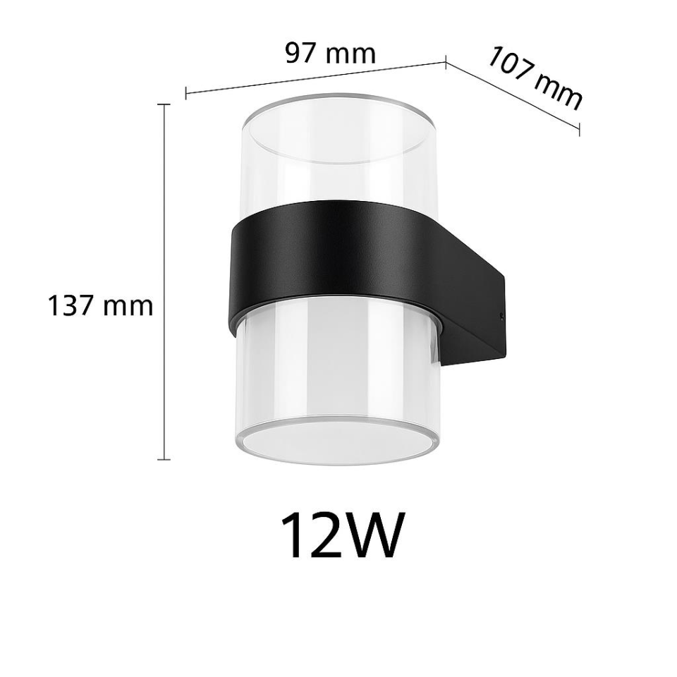 Cata CT-7048 Bora LED Aplik 12W IP54 – Gün Işığı 3200K, İç ve Dış Mekan Duvar Lambası, Suya ve Toza Dayanıklı, Modern Tasarım