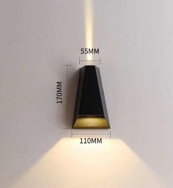 Cata CT-7063 Malta Çift Taraflı 6W LED Aplik - IP44 Dış Mekan Duvar Lambası, 3200K Antrasit