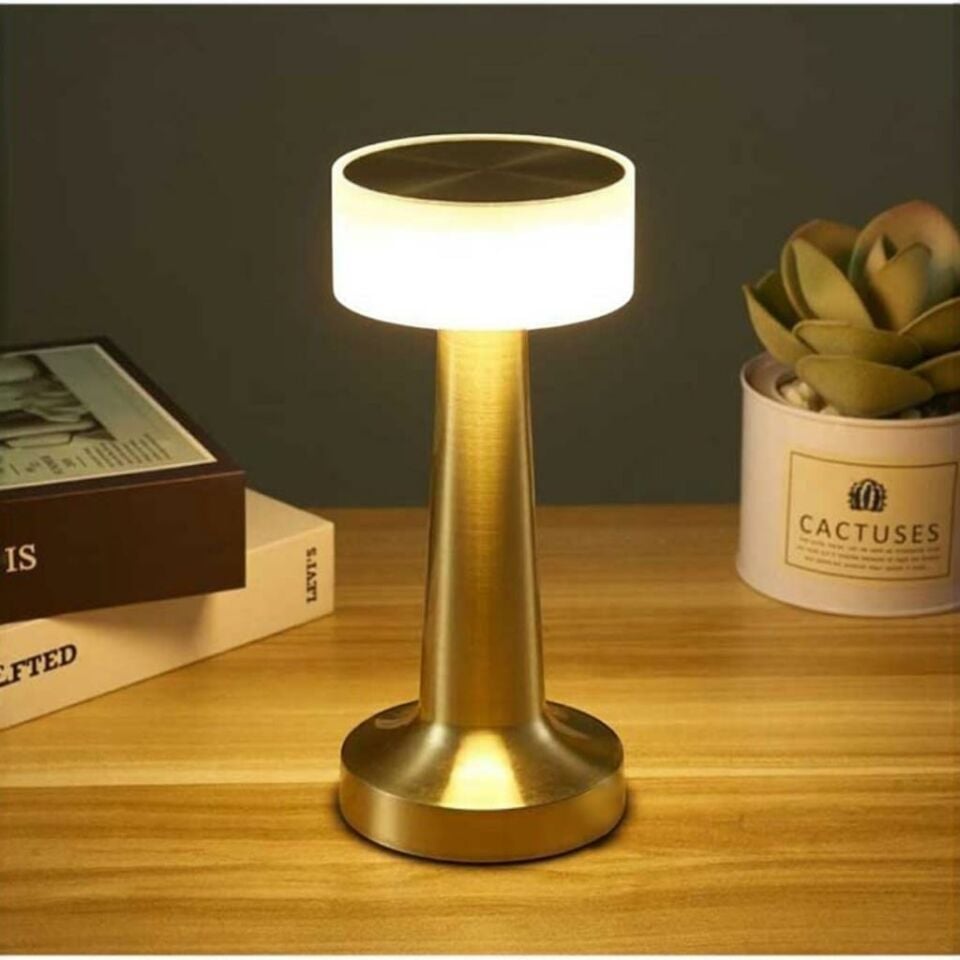 CATA CT‑8436 Denver 3 Renkli Şarjlı Dokunmatik Masa Lambası 1500 mAh Dimmerli