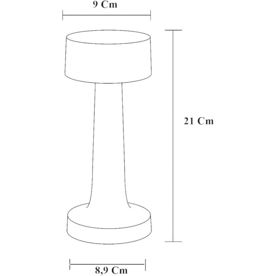 CATA CT‑8436 Denver 3 Renkli Şarjlı Dokunmatik Masa Lambası 1500 mAh Dimmerli