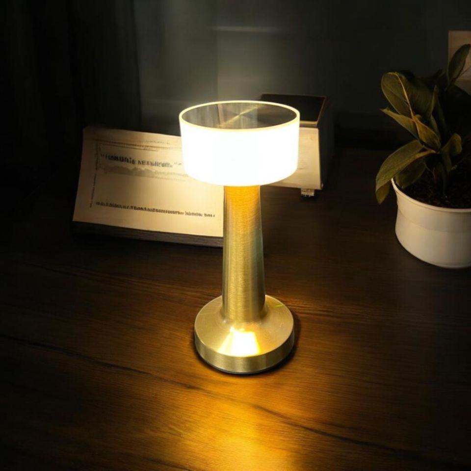 CATA CT‑8436 Denver 3 Renkli Şarjlı Dokunmatik Masa Lambası 1500 mAh Dimmerli