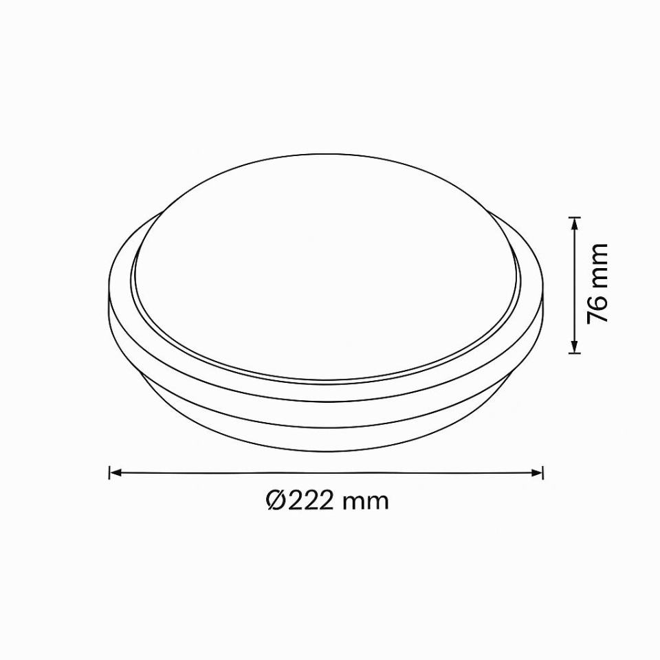 Horoz Artos 20W Yuvarlak Siyah Led Nem Su Geçirmez Banyo Bahçe Modern Tavan Lambası Beyaz Işık 6500K