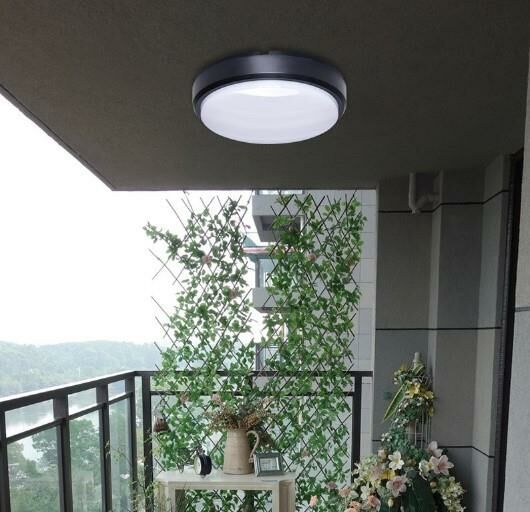 Horoz  Artos 15W Yuvarlak Siyah Led Nem Su Geçirmez Banyo Bahçe Modern Tavan Lambası Beyaz Işık 6500K