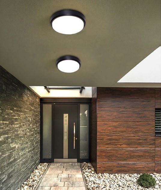Horoz  Artos 15W Yuvarlak Siyah Led Nem Su Geçirmez Banyo Bahçe Modern Tavan Lambası Beyaz Işık 6500K