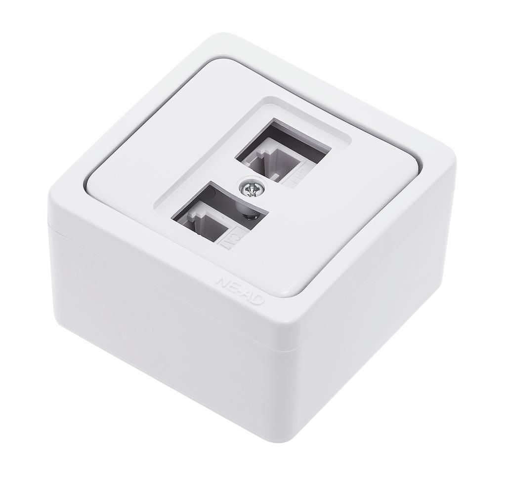 Ne-Ad Sıvaüstü Data Cat5 +Telefon Cat3 Prizi 95-21-DN
