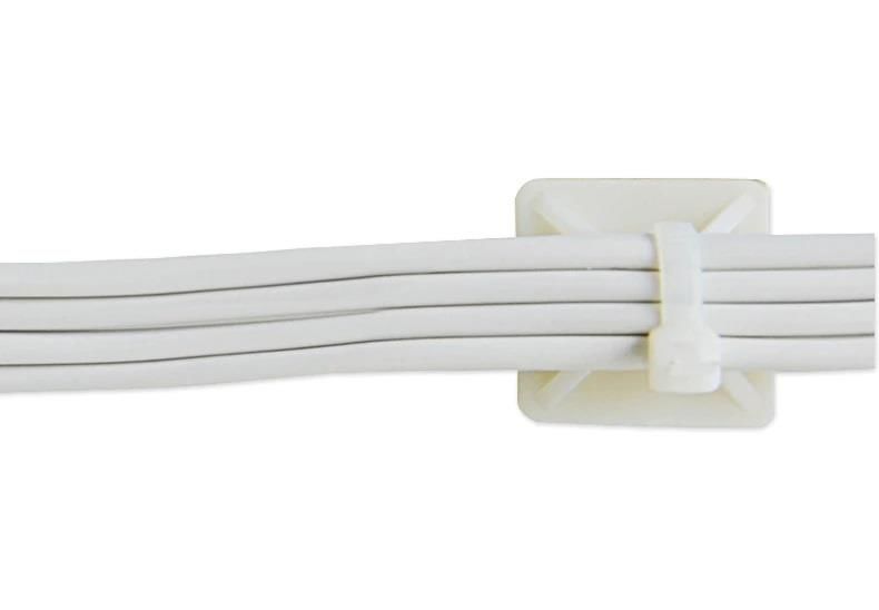 Çetsan Yapışkanlı Kroşe 28x28 mm-100 Adet Kablo Bağı Kroşesi Yapışkanlı