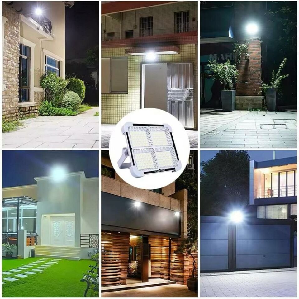 Cata Portatif Solar LED Projektör 200W Güneş Enerjili Seyyar LED Işık Taşınabilir Sokak Aydınlatması 4698