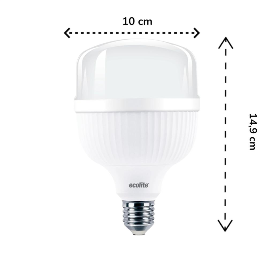Ecolite 28W (172W) Jumbo LED Ampul 3000K Sarı Işık E27 Duylu
