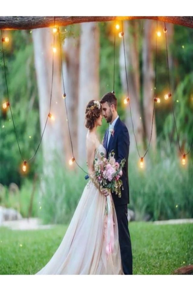 5 Duylu Birbirine Eklenebilir 5 Mt Cata Sarmaşık Dış Mekan Bahçe Aydınlatma Armatürü E27 Ip64