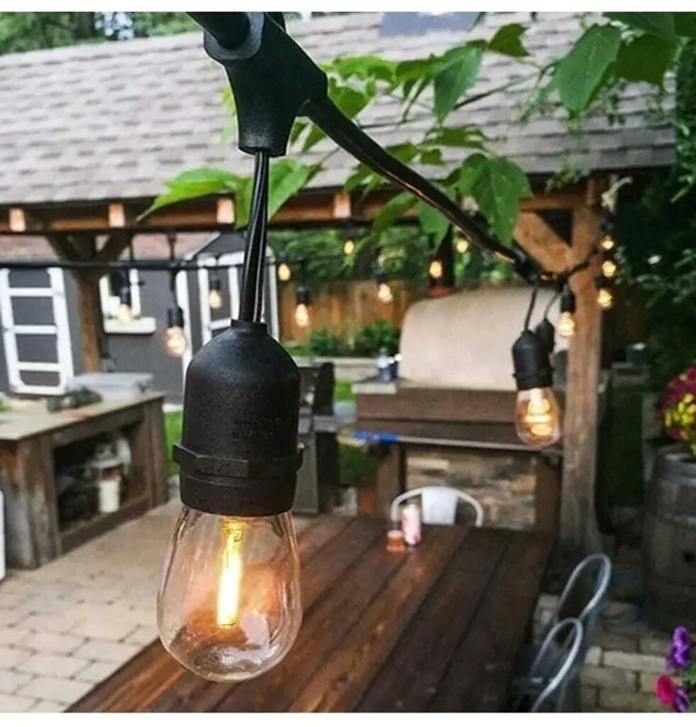 10 Duylu Birbirine Eklenebilir 10 Mt Cata Sarmaşık Dış Mekan Bahçe Aydınlatma Armatürü E27 Ip64