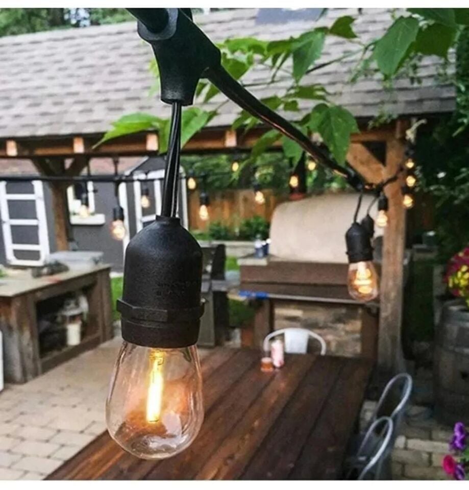 10 Duylu Birbirine Eklenebilir 10 Mt Cata Sarmaşık Dış Mekan Bahçe Aydınlatma Armatürü E27 Ip64