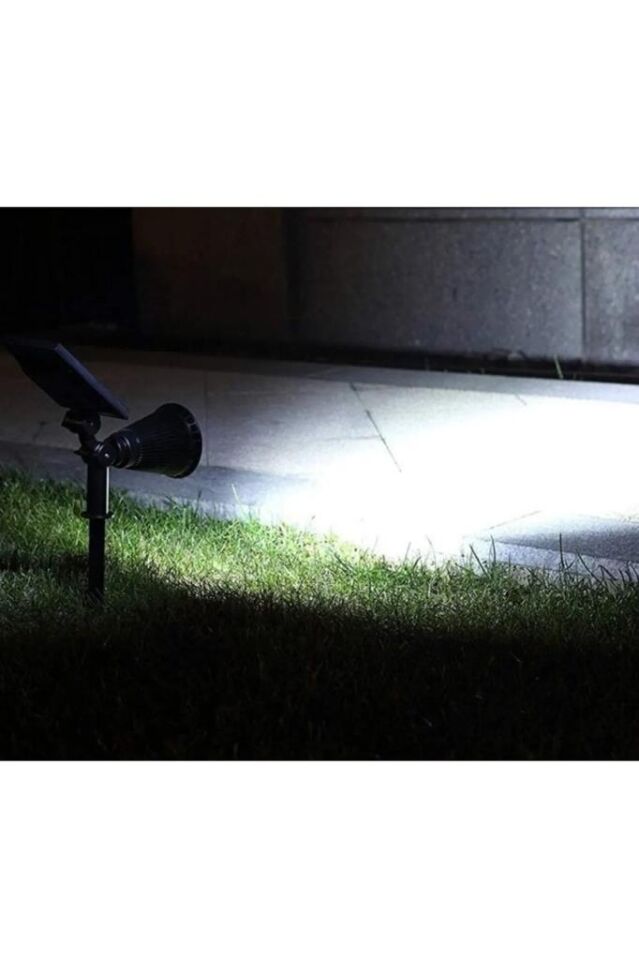 7w Yeşil Led Işık Güneş Enerjili Kazıklı Çim Lambası Cata Solar Bahçe Armatürü