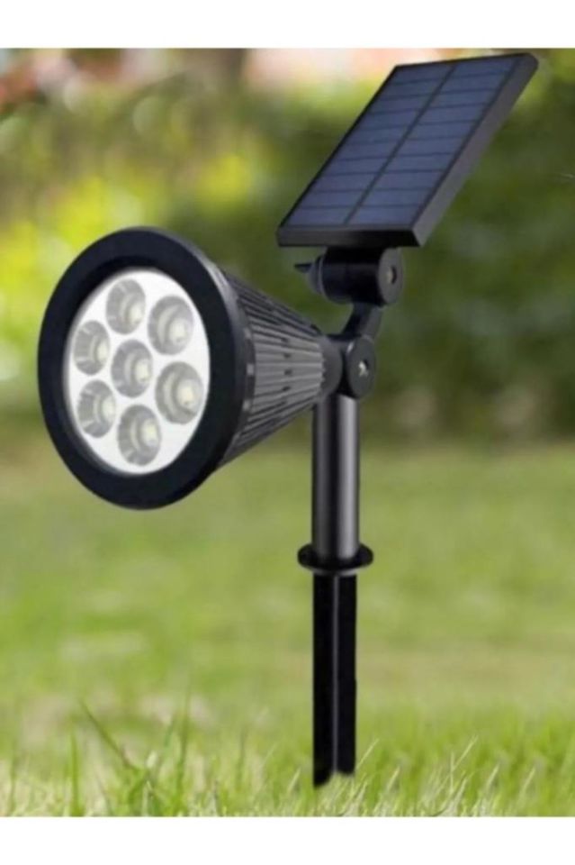 7w 3200K Gün Işığı Güneş Enerjili Kazıklı Çim Lambası Cata Solar Bahçe Armatürü