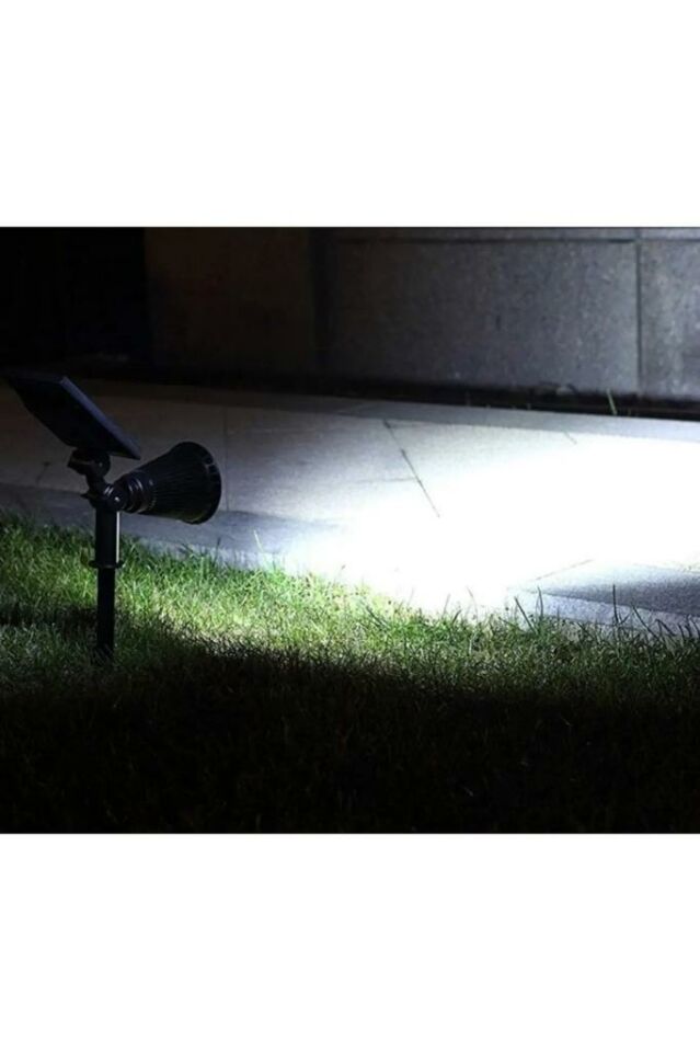 7w 6400K Beyaz Led Işık Güneş Enerjili Kazıklı Çim Lambası Cata Solar Bahçe Armatürü