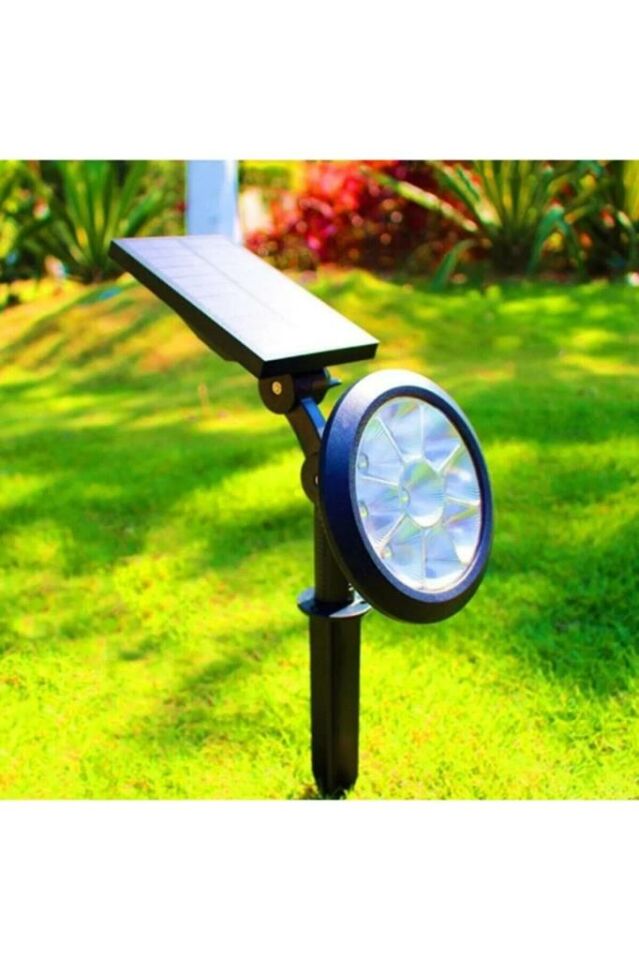 18w Amber Renk Led Işık Güneş Enerjili Kazıklı Çim Lambası Cata Solar Bahçe Armatürü