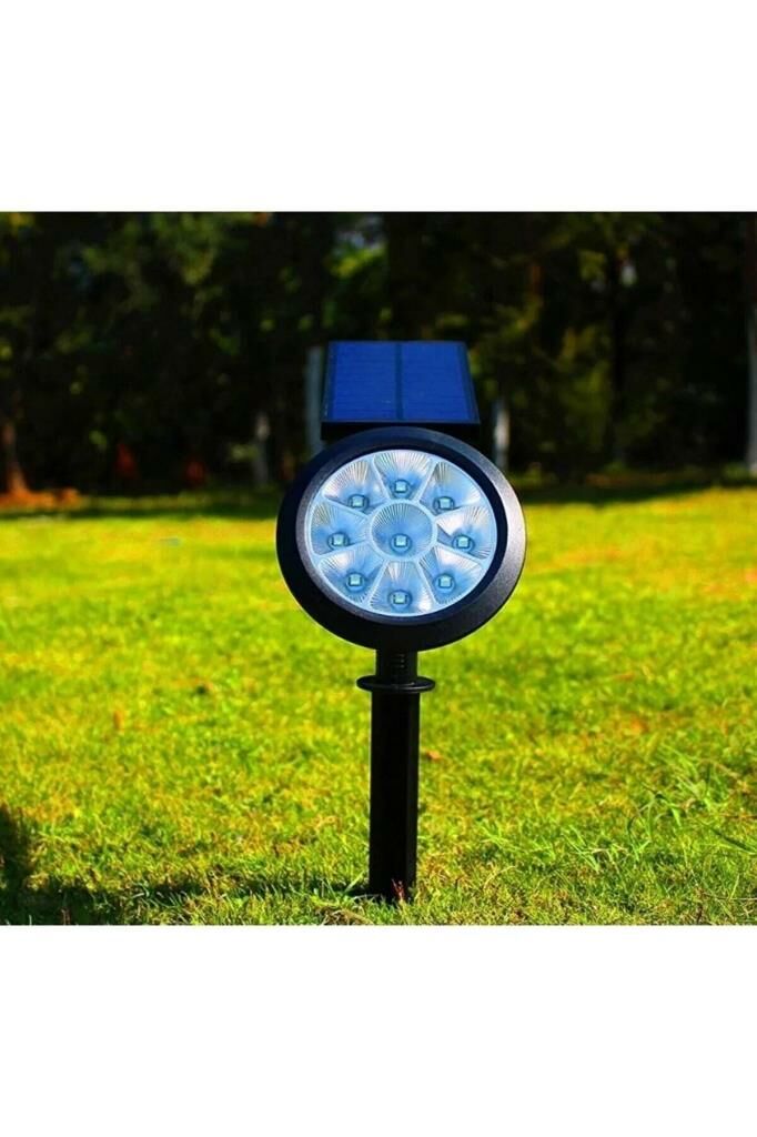 18w Amber Renk Led Işık Güneş Enerjili Kazıklı Çim Lambası Cata Solar Bahçe Armatürü
