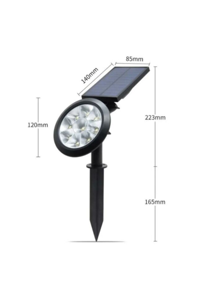 18w Amber Renk Led Işık Güneş Enerjili Kazıklı Çim Lambası Cata Solar Bahçe Armatürü
