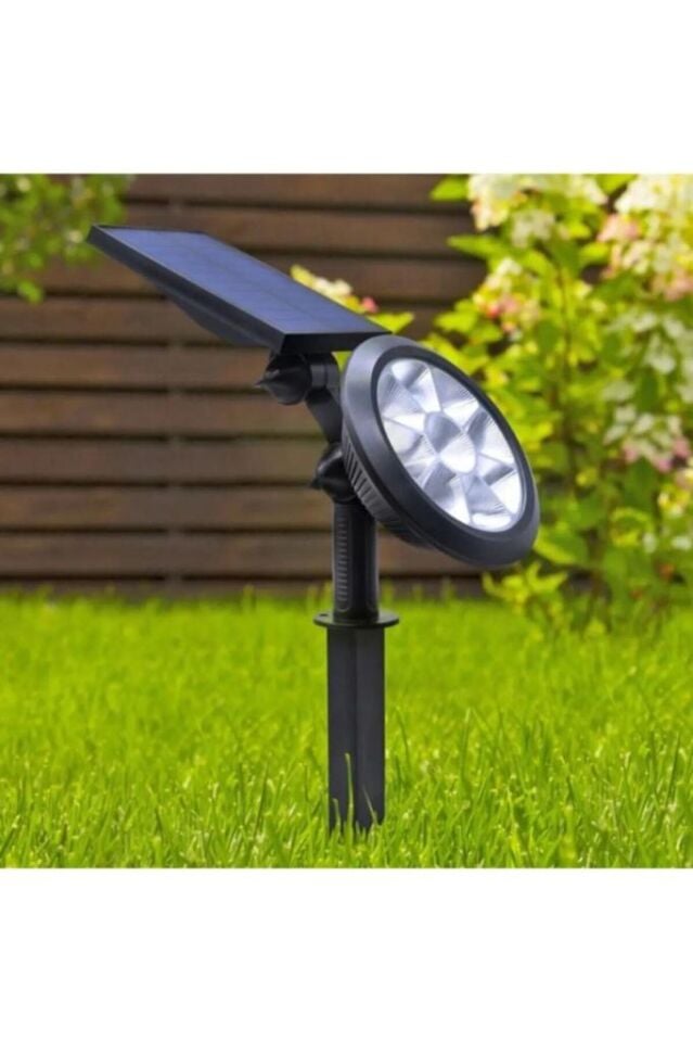 18w 6400K Beyaz Işık Güneş Enerjili Kazıklı Çim Lambası Cata Solar Bahçe Armatürü