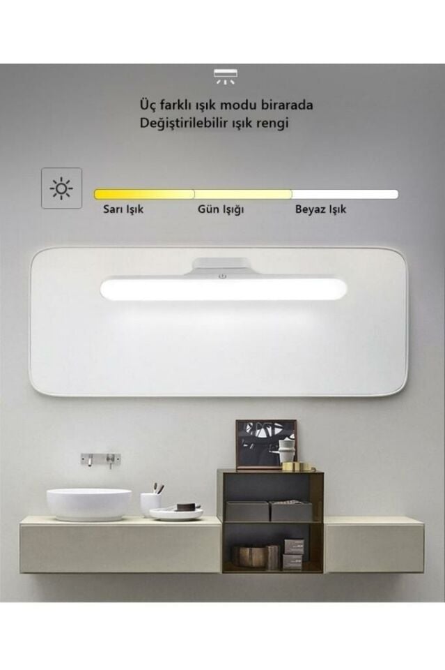 5 Watt Şarjlı Led Işık Mıknatıslı Led Lamba Dimmerli Nova Beyaz Hero Led Aplik 3 Farklı Renk Işık