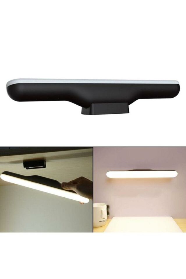 5 Watt Şarjlı Led Işık Mıknatıslı Led Lamba Dimmerli Nova Siyah Hero Led Aplik 3 Farklı Renk Işık
