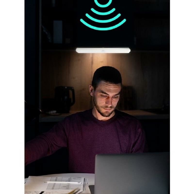 Sensörlü Led Işık Şarjlı Mıknatıslı Led Lamba 5 Watt Nova Siyah Hero Led Aplik 3 Renk Işık Modu