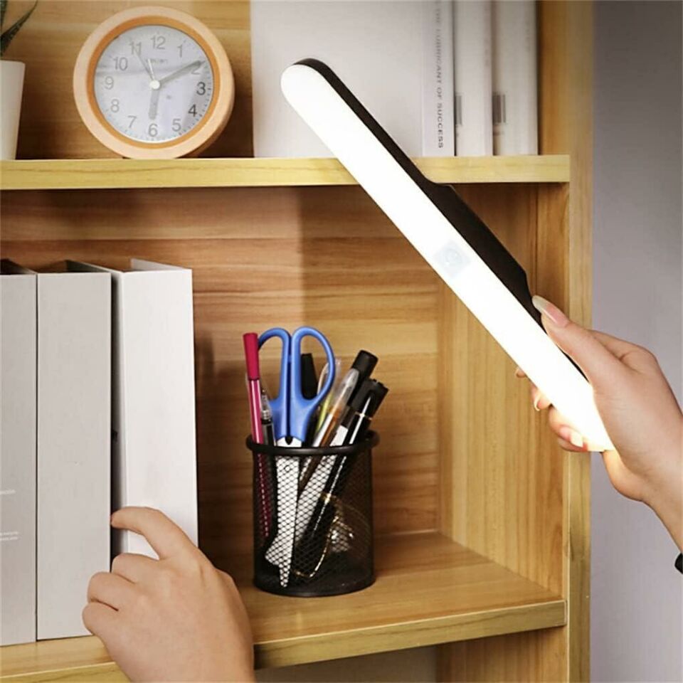 Sensörlü Led Işık Şarjlı Mıknatıslı Led Lamba 5 Watt Nova Siyah Hero Led Aplik 3 Renk Işık Modu